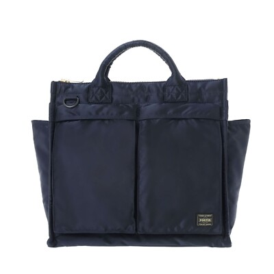 PORTER TANKER SQUARE TOTE BAG (L) 622-27843 IRON BLUE Yoshida & Co