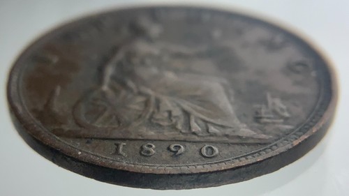 1890 Great Britain One 1 Farthing KM#753 Circulated Coin CC080 - Picture 3 of 7