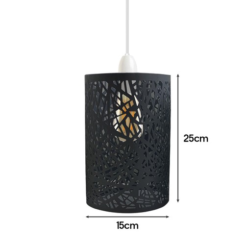 Metal Cylinder Easy Fit Lampshade Ceiling Pendant Light Shade Wire Cage Lighting - Picture 102 of 150
