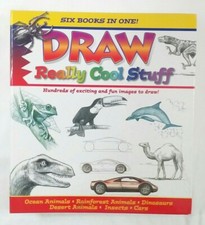 Draw REALLY COOL STUFF Scholastic realistic instruction - 6 books in 1 HB Spiral