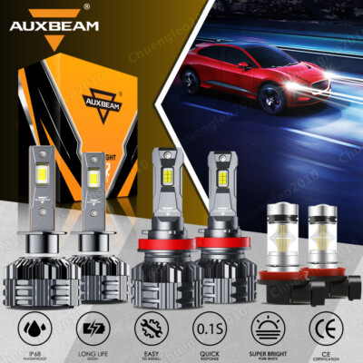 For Ford C-Max 2013-2017 AUXBEAM CANBUS LED Headlight Hi/Lo Beam/Fog Light White