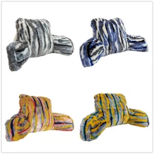 Multi-Color Jacquard Faux Fur Backrest Pillow with Arms – Super Soft Reading Bed