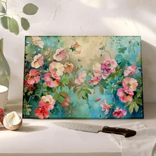 Sweet Peas - Tampered Glass Cutting Board, Appetizer Cheese Charcuterie Tray