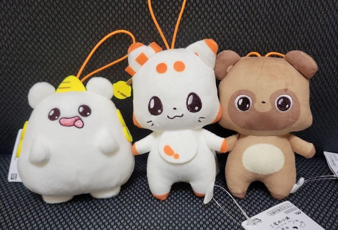 Little fox with two tails Odekake Plush doll Ponkichi Tenko