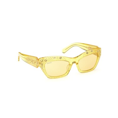 SWARVOSKI SK380 39J Yellow Cateye Plastic Sunglasses Frame 55-20-135