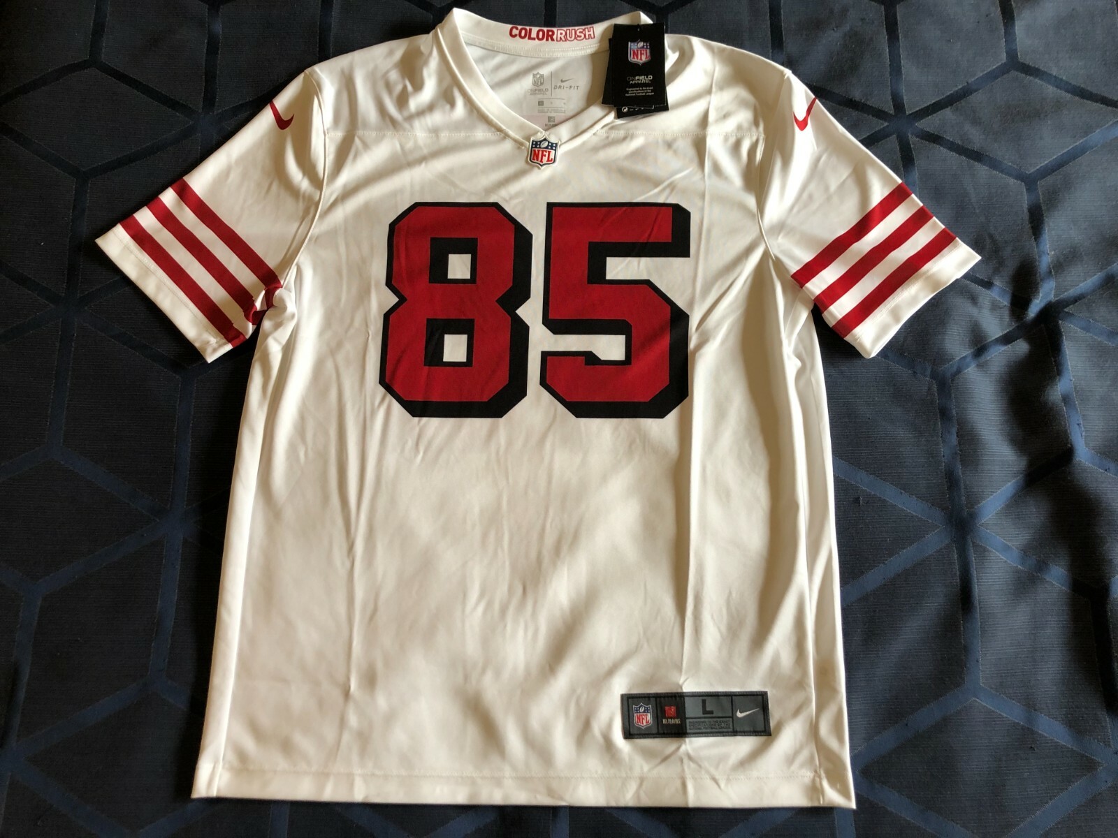george kittle white color rush jersey