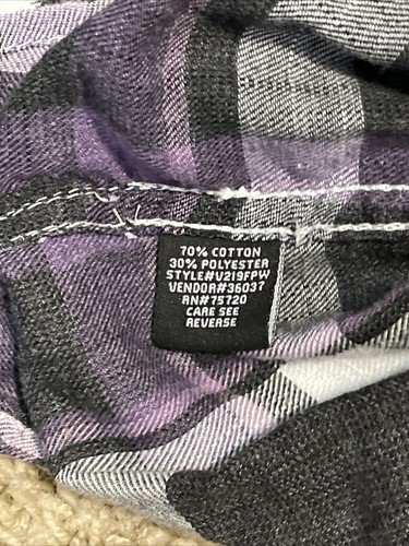 Chemise BKE Boucle Vintage 1967 Pearl Snap Taille L Manches Longues Noir Violet Blanc - Photo 9/16