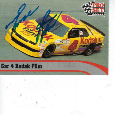 ERNIE IRVAN SIGNED 1992 PRO SET RACING #108 - NASCAR | eBay