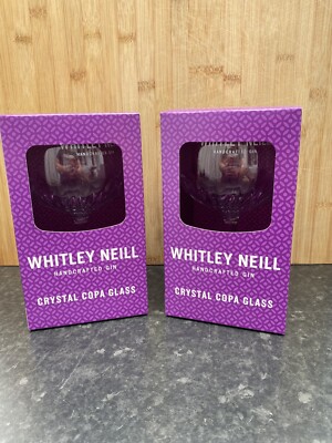 2 Whitley Neill Crystal Copa Gin Glas