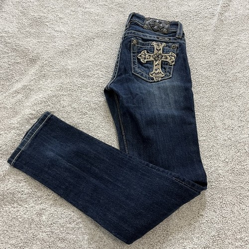 Miss Me Girls Blue Low Rise Skinny 