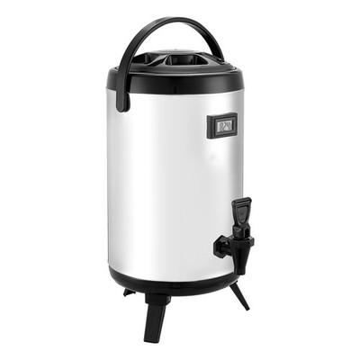 Insulated Beverage Dispenser for Hot & Cold Drinks 2 Gal Stainless Steel