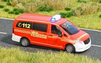 Busch 5594 - 1/87 / H0 Mercedes Benz Vito - Feuerwehr Mit Blaulicht - Neu