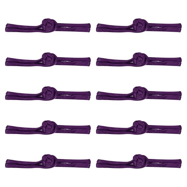 10 Paare Chinesische Knoten Frosch KnöPfe Verschluss Tiefes Lila, 3,54X0,47 Zoll-image