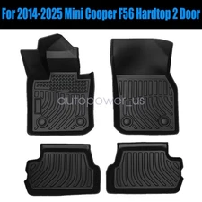 For 2014-2025 Mini Cooper F56 Hardtop 2 Door TPE Floor Mats Liner 3D All Weather