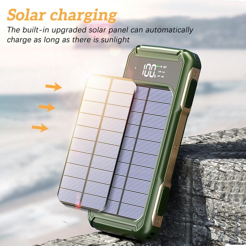 2023 Super 10000mAh 4 Output Portable Charger Solar Power Bank for Cell Phone - Picture 7 of 20
