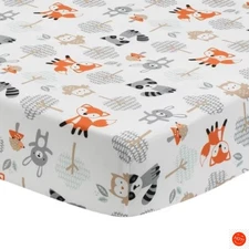 Bedtime Originals Woodland Friends Fitted Crib Sheet