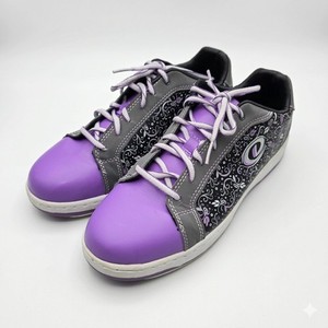 Dexter Liana Women's Bowling Shoes Size 10M Purple Grey Floral Slide-Rite Soles