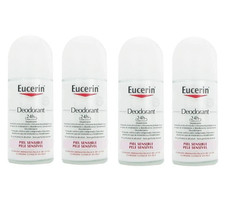 -SENSITIVE- 4 PACK Eucerin Deodorant Roll-On 24h Sensitive 50ml / 1.7oz