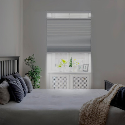 Cordless Blackout Cellular Shade, Top Down Bottom Up, 30.5'' W x 60'' H, White