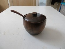 TREEN BOWL WITH SPOON