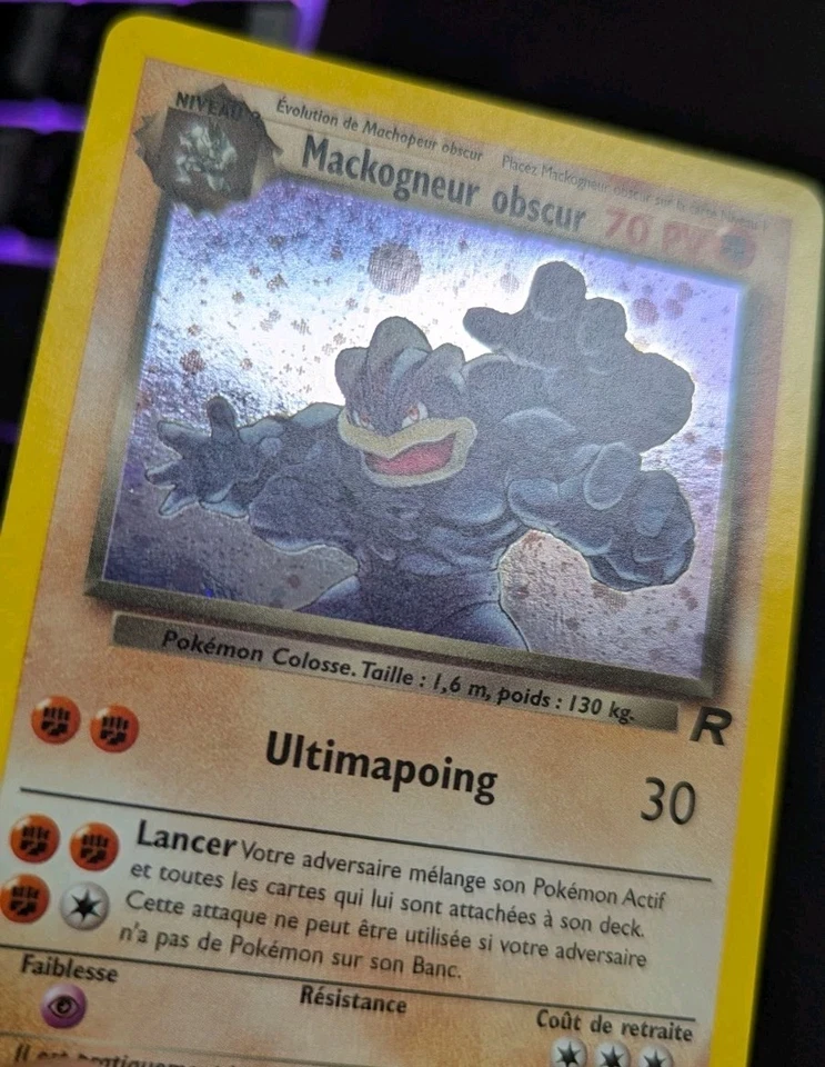 Carte pokemon Mackogneur Obscur Holo - 10/82 - Team Rocket NM - Photo 2/4