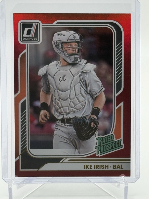 2026 Panini Donruss Baseball Rated Prospect Ike Irish 31/250 Orioles ￼