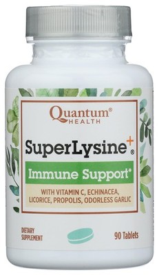 Quantum Health Super Lysine Immune System 90 Tablets Milk-Free - EX 2/28