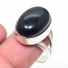 Black Onyx Gemstone Handmade 925 Sterling Silver All Size Ring For Gift