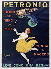 Petronio Wine Advertisement Poster - c1920s Art Deco 24x32
