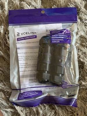 VCELINK IP68 Waterproof RJ45 Coupler 125 VAC RMS 1.5 AMP