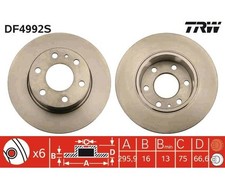 2 St. Bremsscheibe TRW DF4992S für Iveco Daily IV Kasten