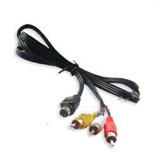 4 PIN S-VIDEO To 3 RCA TV Male Cable for LAPTOP VC 5FT