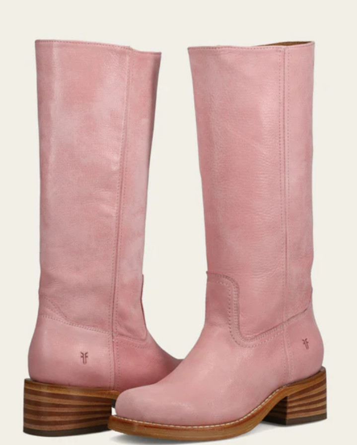 NIB Women's Frye Campus 14L Tall Boot in Pink image 4