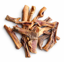 Rinderkopfhaut 5Kg getrocknet Natur 20 - 25cm Extra Hart Kauartikel Hunde Snack