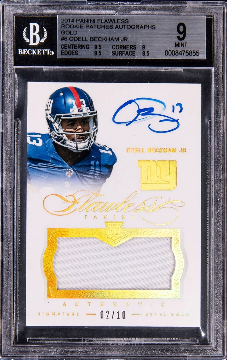 10 Graded Football Odell Beckham Jr. Sports Trading Cards for sale