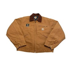 Men  s Carhartt Detroit Jacket Coat Vintage Style USA Made J001 BRN L ARMY