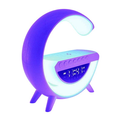 Wireless LED Charging Station w 6-in-1 Atmospheric Lamp & Bluetooth