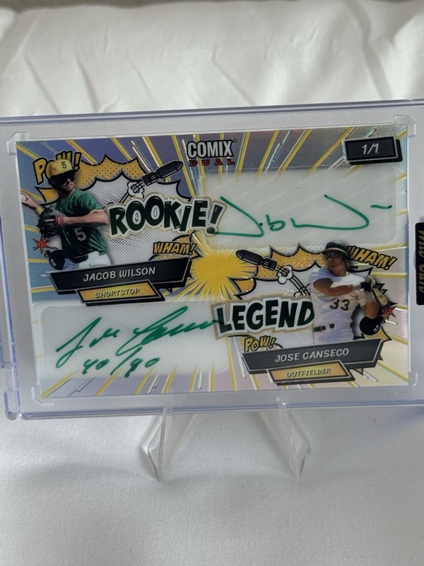 2025 Wild Card Comix Jacob Wilson / Jose Canseco 40/40 Dual Auto 1/1