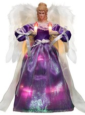 Cyraft Moving Angel Tree Topper with Lights 30cm Purple Separately Controlled