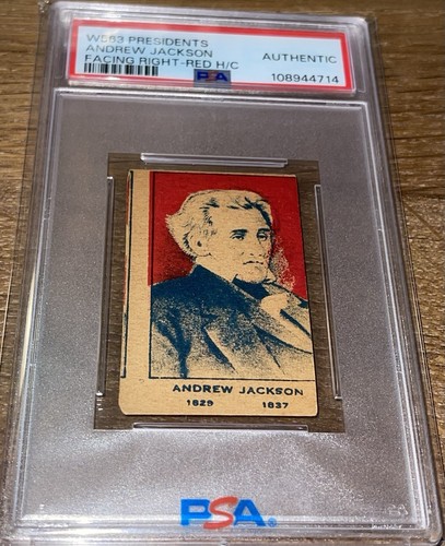 1921 W563 Presidenti degli Stati Uniti Andrew Jackson taglio a mano PSA CLASSIFICATO AUTENTICO MOLTO RARO - Foto 2 di 5