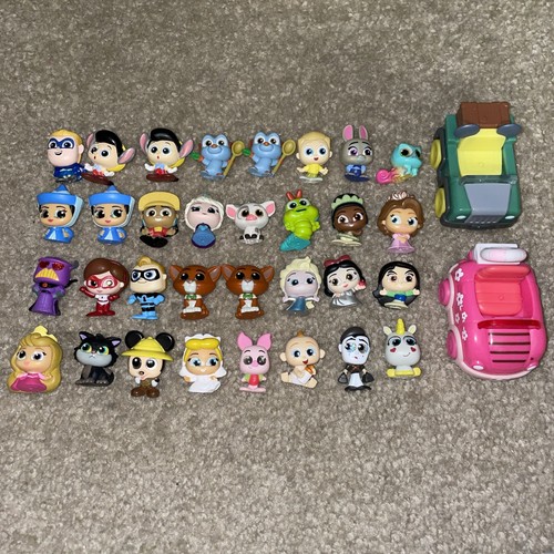 Disney Doorables Mixed Figure Lot 32 Various Series And Two Cars