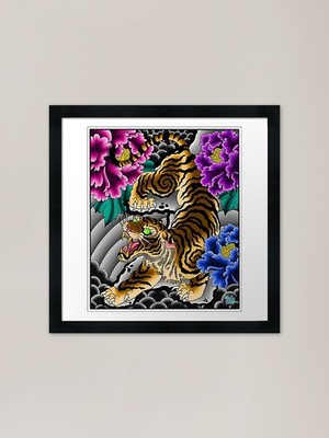Tiger Inside Framed Art Print Framed Wall Art Poster Canvas Print Picture