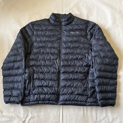 Marmot Solus Puffer Jacket Men’s Size XLT Black Lightweight Packable Coat - product listing photo
