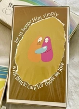 VNTG 1970s Religious Christmas Cards NEW!! 25/Box Groovy Mod Design Graphics NOS