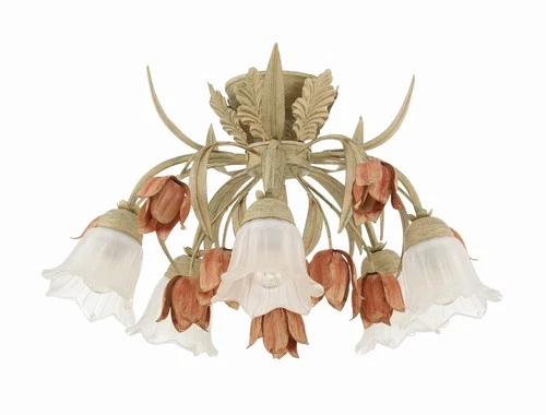 Crystorama Lighting Group 4800 Southport 5 Light 22"W Semi-Flush - Sage Rose - Picture 4 of 6