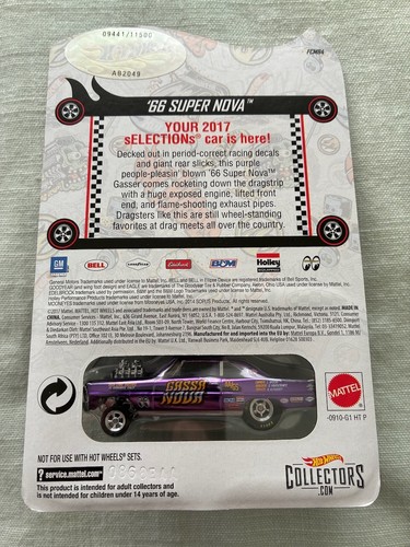 Hot Wheels - RLC 2017 Selections Series - '66 Super Nova - Limited #9441/11500 - Picture 7 of 9