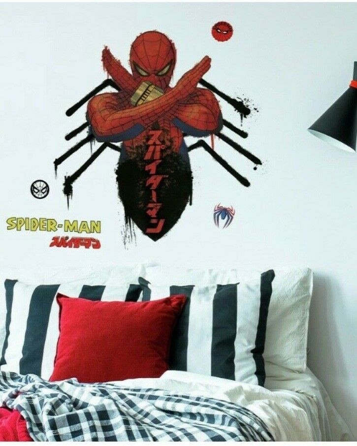 MARVEL SPIDER-MAN JAPAN GIANT PEEL AND STICK WALL DECAL Roommates