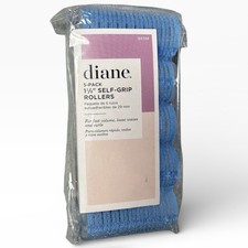 Diane D3720 Self Grip Hair Rollers 1 1/8  Yellow 5 Pack All Hair Types Fast Dry
