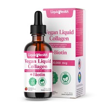 100 Vegan Collagen Plus Biotin 100,000mcg Liquid Drops PlantBased Liquid Co...