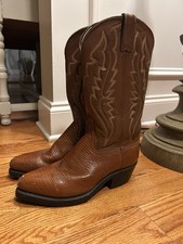 Vintage Men s Brown Lizard Pattern Leather Hy...